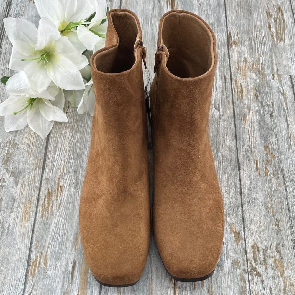 Women's Faux Suede Ankle Boots Shoes Size 10 - Picture 2 of 7